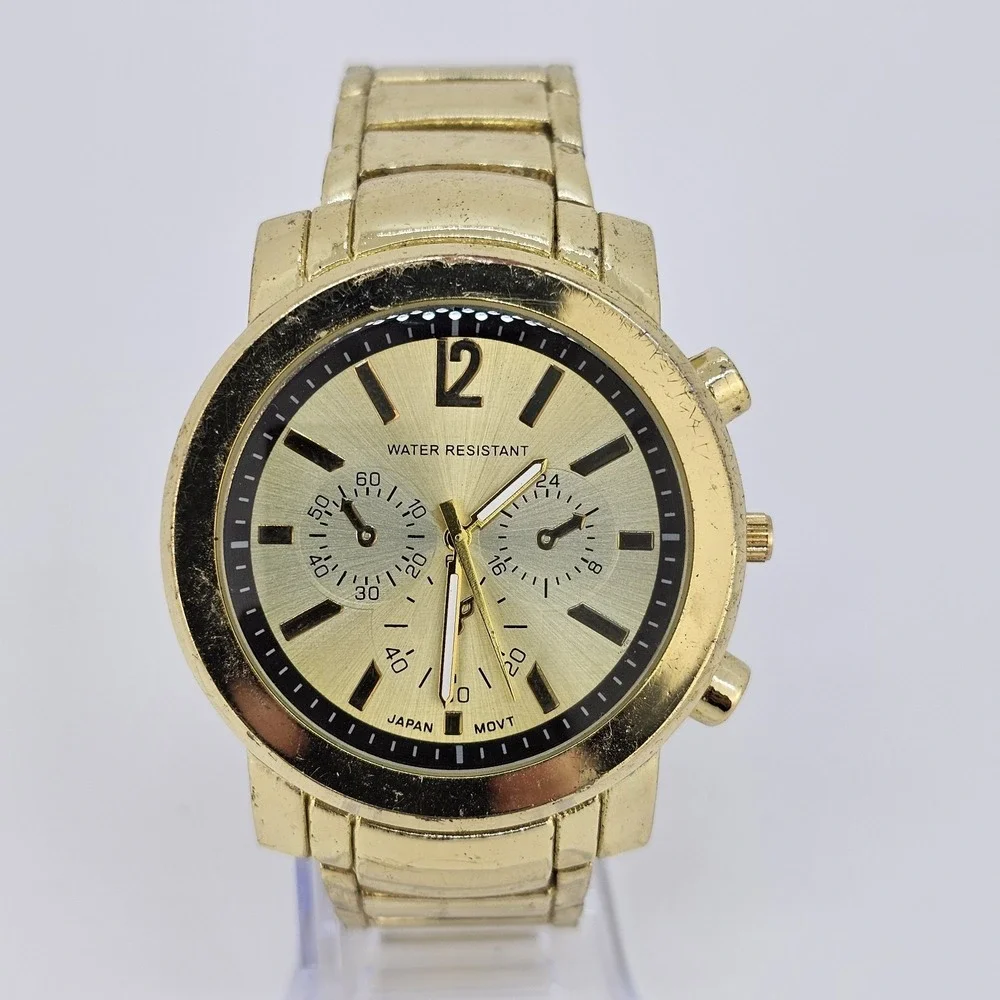 Men's Watch 45MM Gold Dial‎ Gold Bracelet Band 6.5